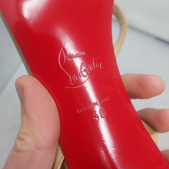 CHRISTIAN LOUBOUTIN Rosalie Strass Nude Strappy Heel Sandal - Picture 4 of 16